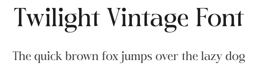 Twilight Vintage Font by timelesstype.co — Display Font