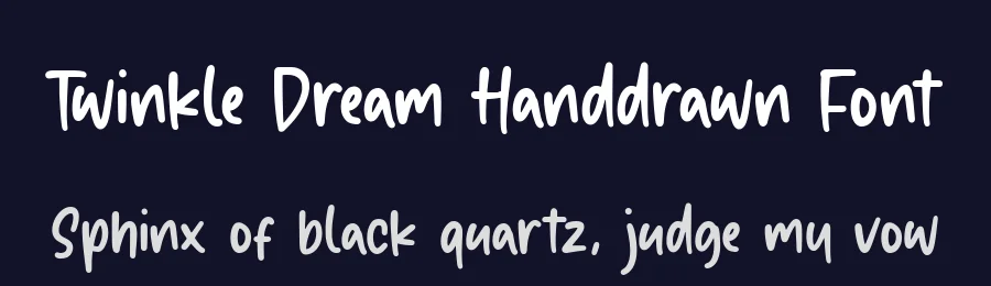 Twinkle Dream Handdrawn Font by balpirick — Script Handwritten Font — thumbnail 2