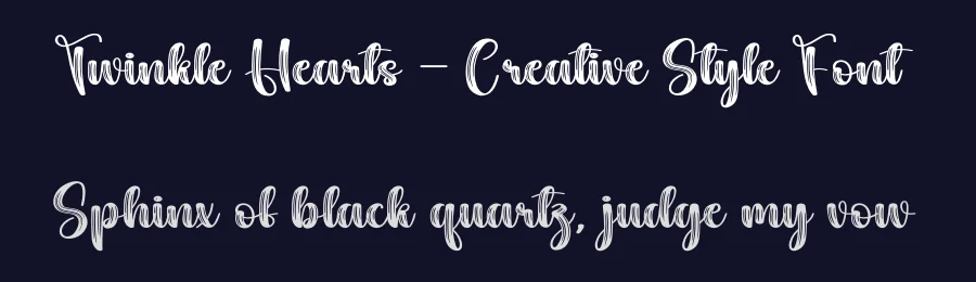 Twinkle Hearts – Creative Style Font by creativeletter — Script Handwritten Font — thumbnail 2