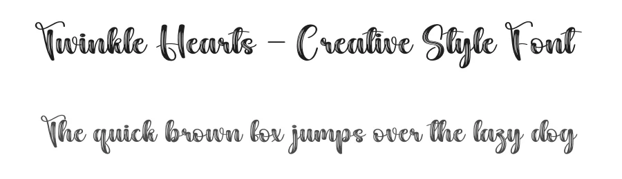 Twinkle Hearts – Creative Style Font by creativeletter — Script Handwritten Font