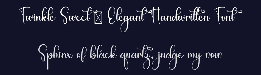 Twinkle Sweet – Elegant Handwritten Font by freshtypeink — Script Handwritten Font — thumbnail 2