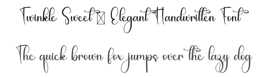 Twinkle Sweet – Elegant Handwritten Font by freshtypeink — Script Handwritten Font