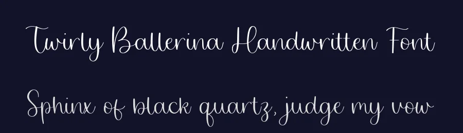 Twirly Ballerina Handwritten Font by balpirick — Script Handwritten Font — thumbnail 2
