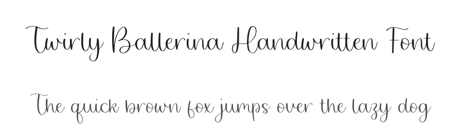 Twirly Ballerina Handwritten Font by balpirick — Script Handwritten Font