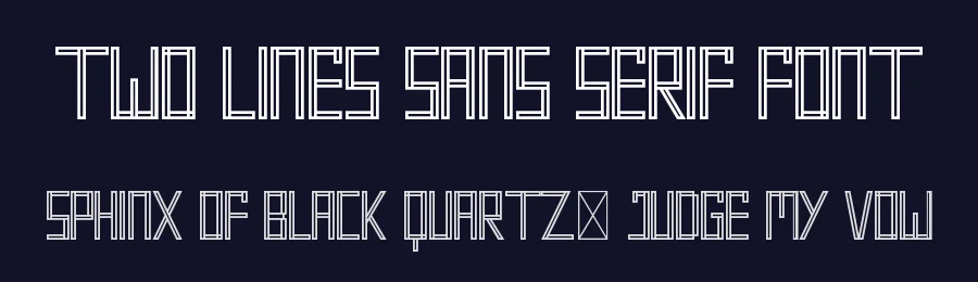 Two Lines Sans Serif Font by nihstudio — Sans Serif Font — thumbnail 2