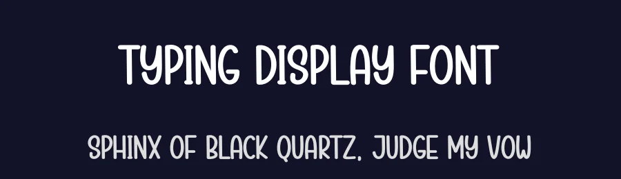 Typing Display Font by andikastudio — Display Font — thumbnail 2