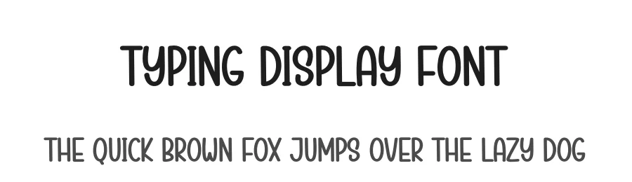Typing Display Font by andikastudio — Display Font