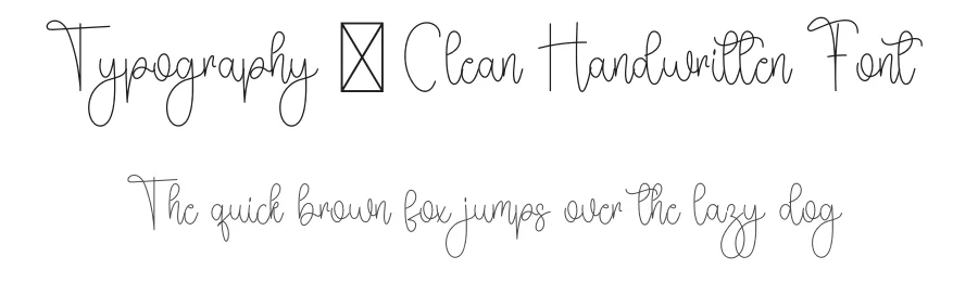 Typography – Clean Handwritten Font by freshtypeink — Script Handwritten Font