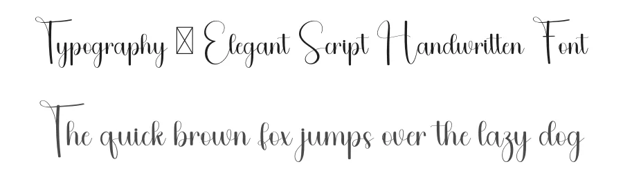 Typography – Elegant Script Handwritten Font by freshtypeink — Script Handwritten Font