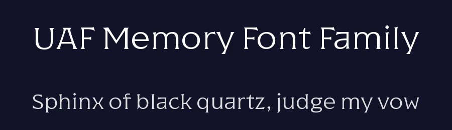 UAF Memory Font Family by Dmitry Rastvortsev — Serif Font — thumbnail 2