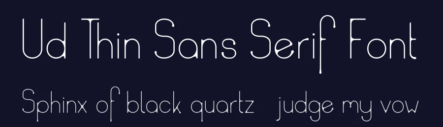 Ud Thin Sans Serif Font by tudy1311 — Sans Serif Font — thumbnail 2