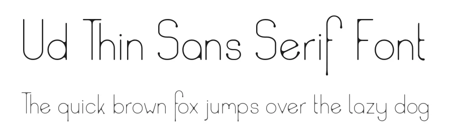 Ud Thin Sans Serif Font by tudy1311 — Sans Serif Font