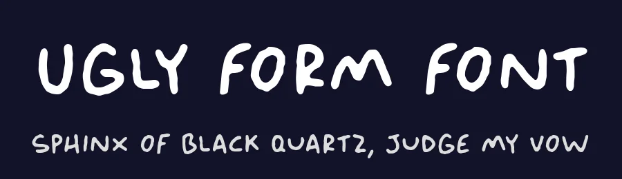 Ugly Form Font by Timur type — Display Font — thumbnail 2