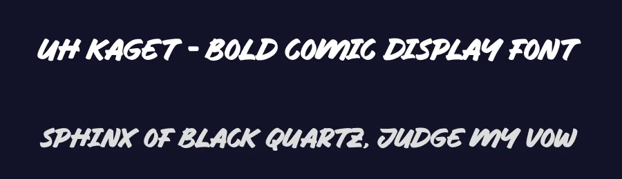 Uh Kaget – Bold Comic Display Font by Ronny_STD — Display Font — thumbnail 2