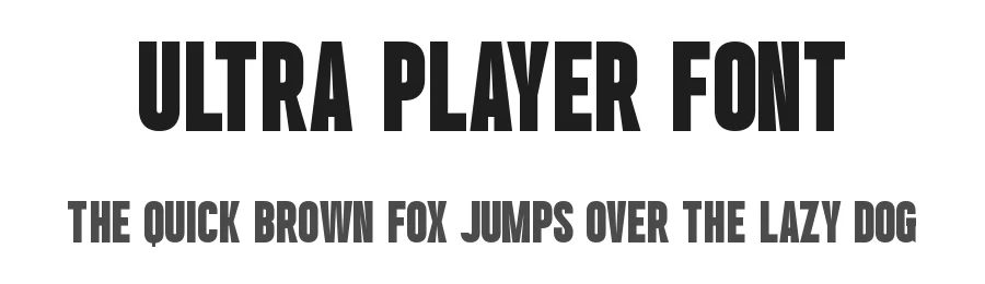 Ultra Player Font by Funtype — Display Font