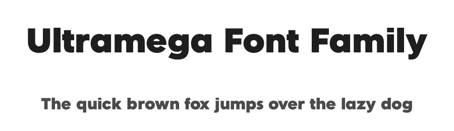 Ultramega Font Family by JTD Type β Sans Serif Font