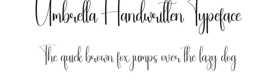 Umbrella Handwritten Typeface by creativeletter — Script Handwritten Font