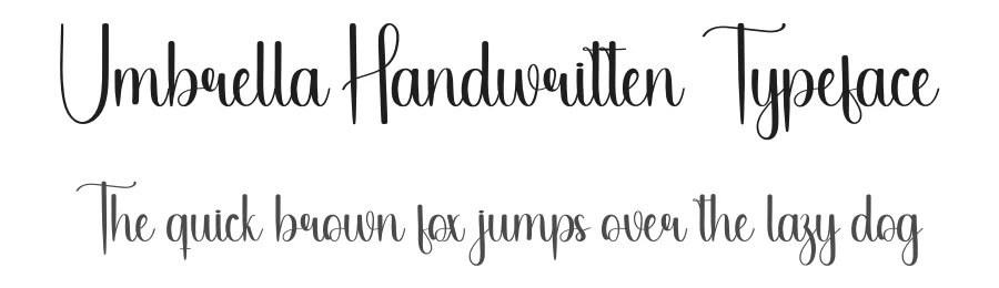 Umbrella Handwritten Typeface by andikastudio — Script Handwritten Font