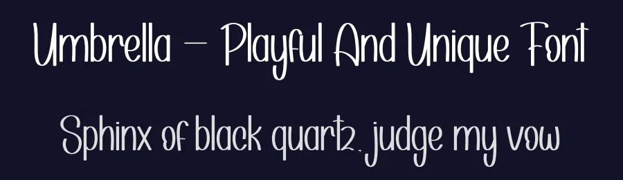 Umbrella – Playful And Unique Font by andikastudio — Display Font — thumbnail 2