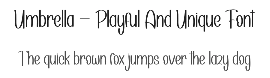 Umbrella – Playful And Unique Font by andikastudio — Display Font