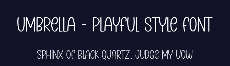 Umbrella – Playful Style Font by creativeletter — Display Font — thumbnail 2