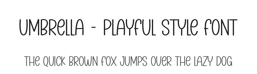 Umbrella – Playful Style Font by creativeletter — Display Font