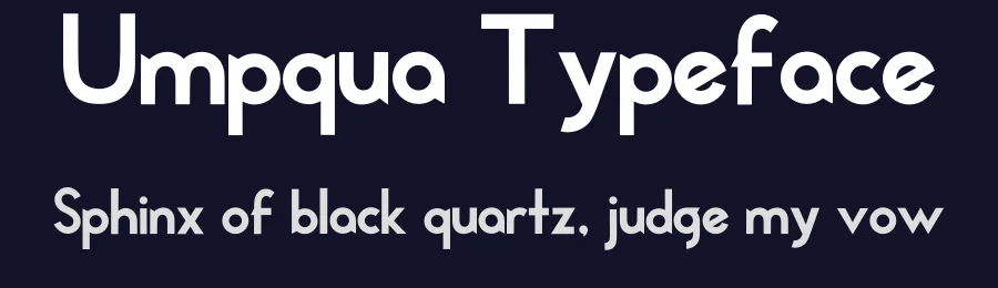 Umpqua Typeface by Stephen French — Sans Serif Font — thumbnail 2