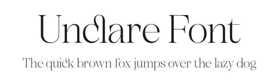 Unclare Font by Heinzel Std. — Serif Font