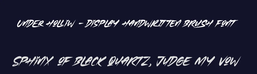 Under Holliw – Display Handwritten Brush Font by stylishtype.co — Script Handwritten Font — thumbnail 2