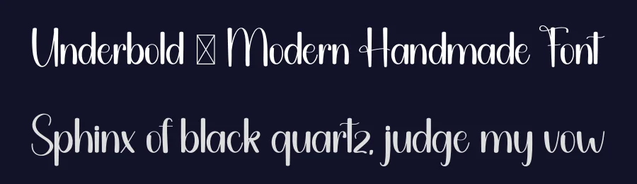 Underbold – Modern Handmade Font by freshtypeink — Script Handwritten Font — thumbnail 2