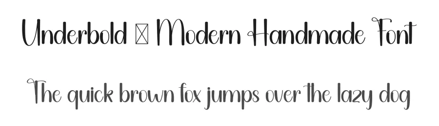 Underbold – Modern Handmade Font by freshtypeink — Script Handwritten Font