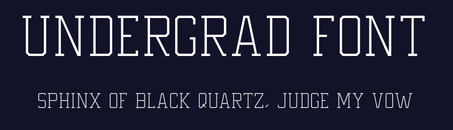Undergrad Font by Thomas Käding — Slab Serif Font — thumbnail 2