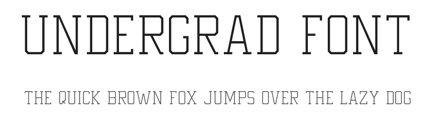 Undergrad Font by Thomas Käding — Slab Serif Font