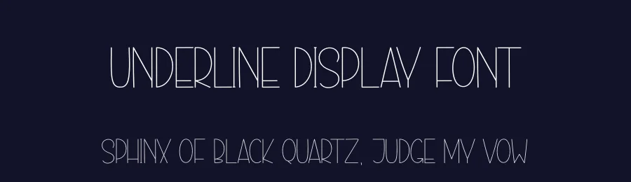 Underline Display Font by creativeletter — Display Font — thumbnail 2