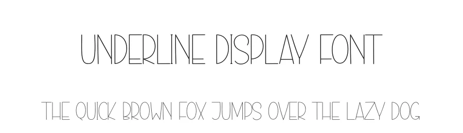 Underline Display Font by creativeletter — Display Font
