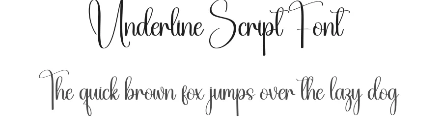 Underline Script Font by creativeletter — Script Handwritten Font