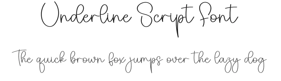 Underline Script Font by creativeletter — Script Handwritten Font