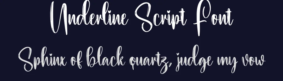 Underline Script Font by creativeletter — Script Handwritten Font — thumbnail 2