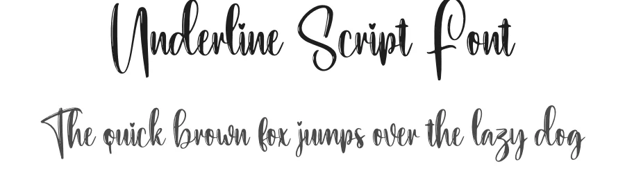 Underline Script Font by creativeletter — Script Handwritten Font