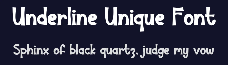 Underline Unique Font by creativeletter — Display Font — thumbnail 2