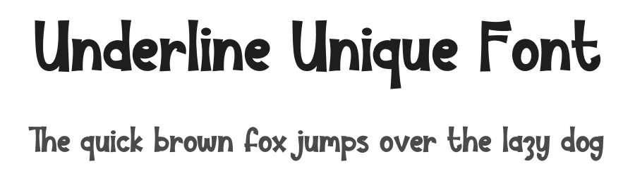 Underline Unique Font by creativeletter — Display Font