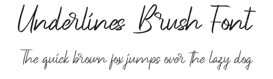 Underlines Brush Font by nihstudio — Script Handwritten Font