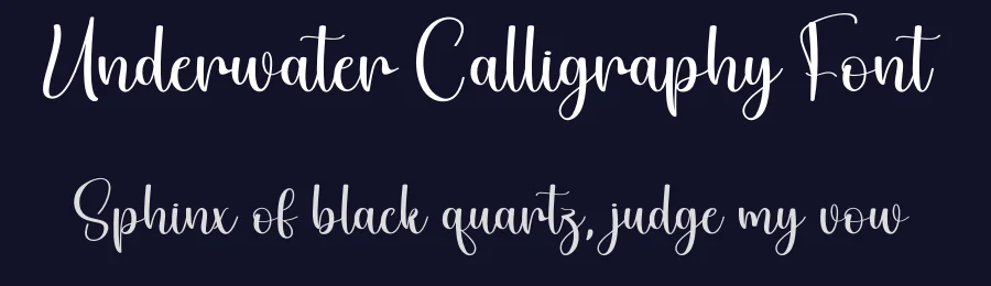 Underwater Calligraphy Font by creativeletter — Script Handwritten Font — thumbnail 2