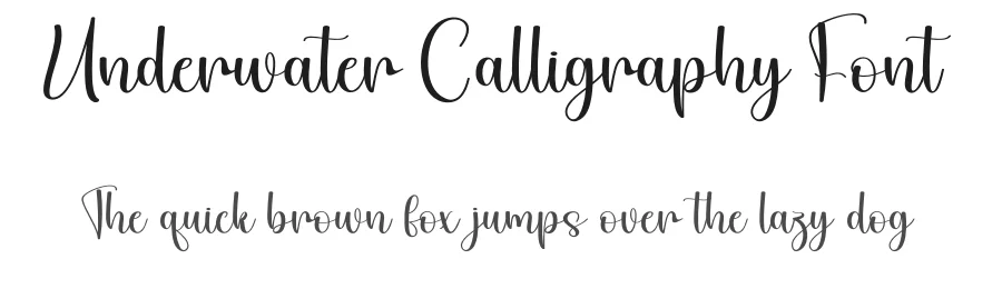 Underwater Calligraphy Font by creativeletter — Script Handwritten Font