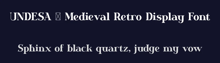 UNDESA – Medieval Retro Display Font by Rautan — Blackletter Font — thumbnail 2