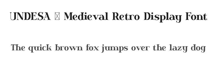 UNDESA – Medieval Retro Display Font by Rautan — Blackletter Font