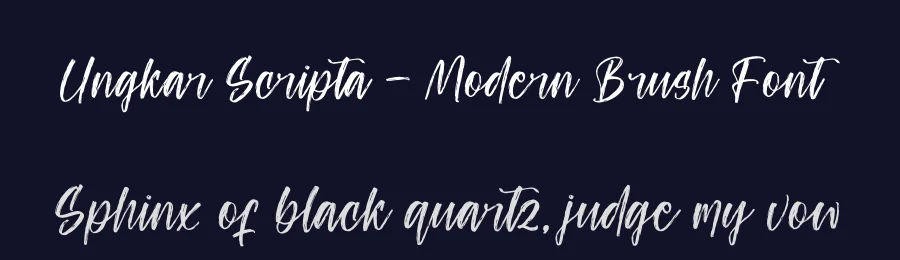 Ungkar Scripta – Modern Brush Font by stylishtype.co — Script Handwritten Font — thumbnail 2
