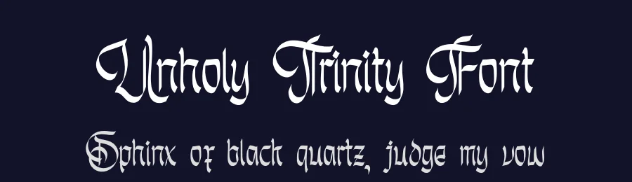 Unholy Trinity Font by Alpaprana — Display Font — thumbnail 2