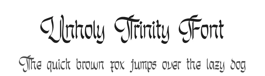 Unholy Trinity Font by Alpaprana — Display Font