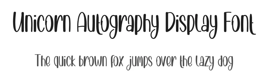 Unicorn Autography Display Font by creativeletter — Display Font